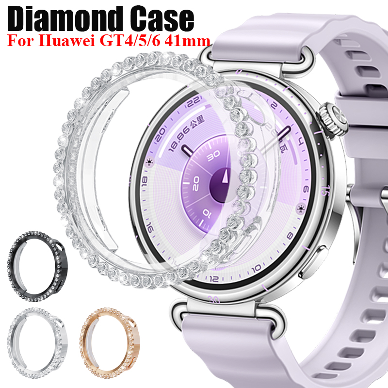 Huawei Smartwatch Accessories - 화웨이 워치 GT6 41mm용 다이아몬드 케이스,