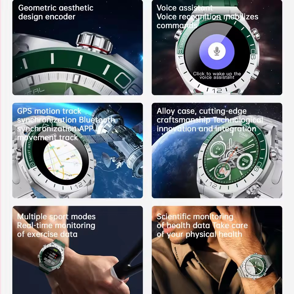 핫세일 스마트워치 여성 남성 선물 1.53인치 HD A - Android Smartwatch Accessories 리뷰 및 가격