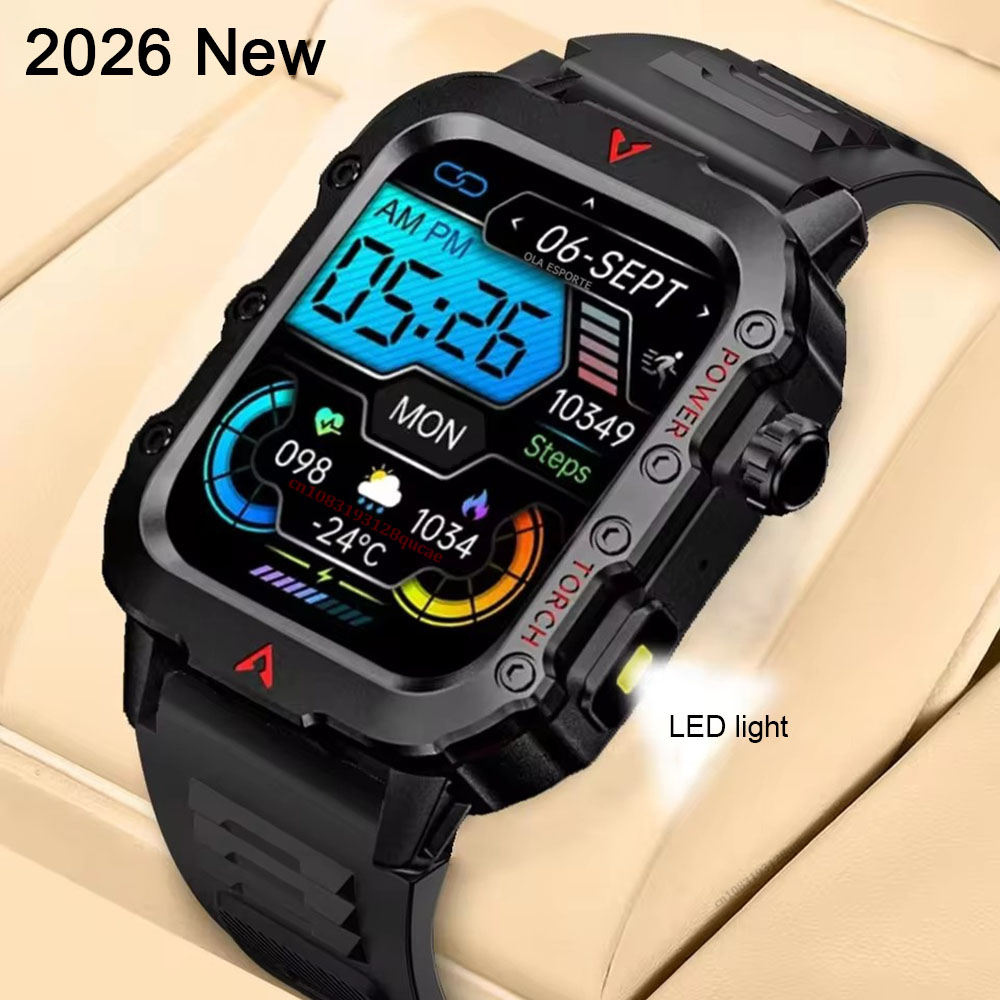 새로운 남성용 스마트워치 LED 손전등 야외 GPS 스 - Smartwatch X12 리뷰 및 가격