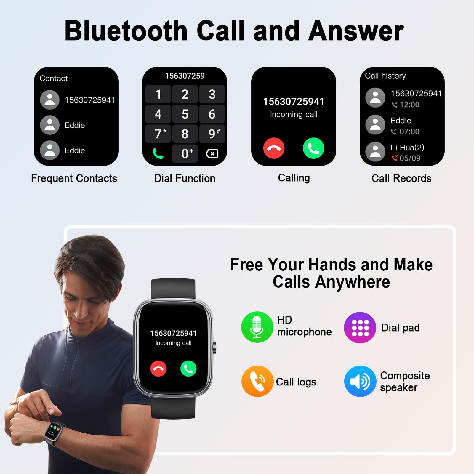 스마트 워치, 1.91 인치 스마트워치 (응답/전화 걸 - Smartwatch Faces 리뷰 및 가격