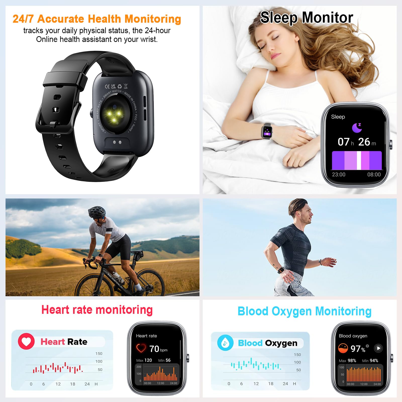 스마트 워치, 1.91 인치 스마트워치 (응답/전화 걸 - Smartwatch Faces 리뷰 및 가격